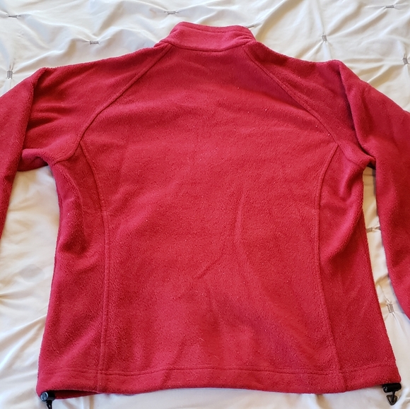 Red columbia fleece zip up - Picture 2 of 5